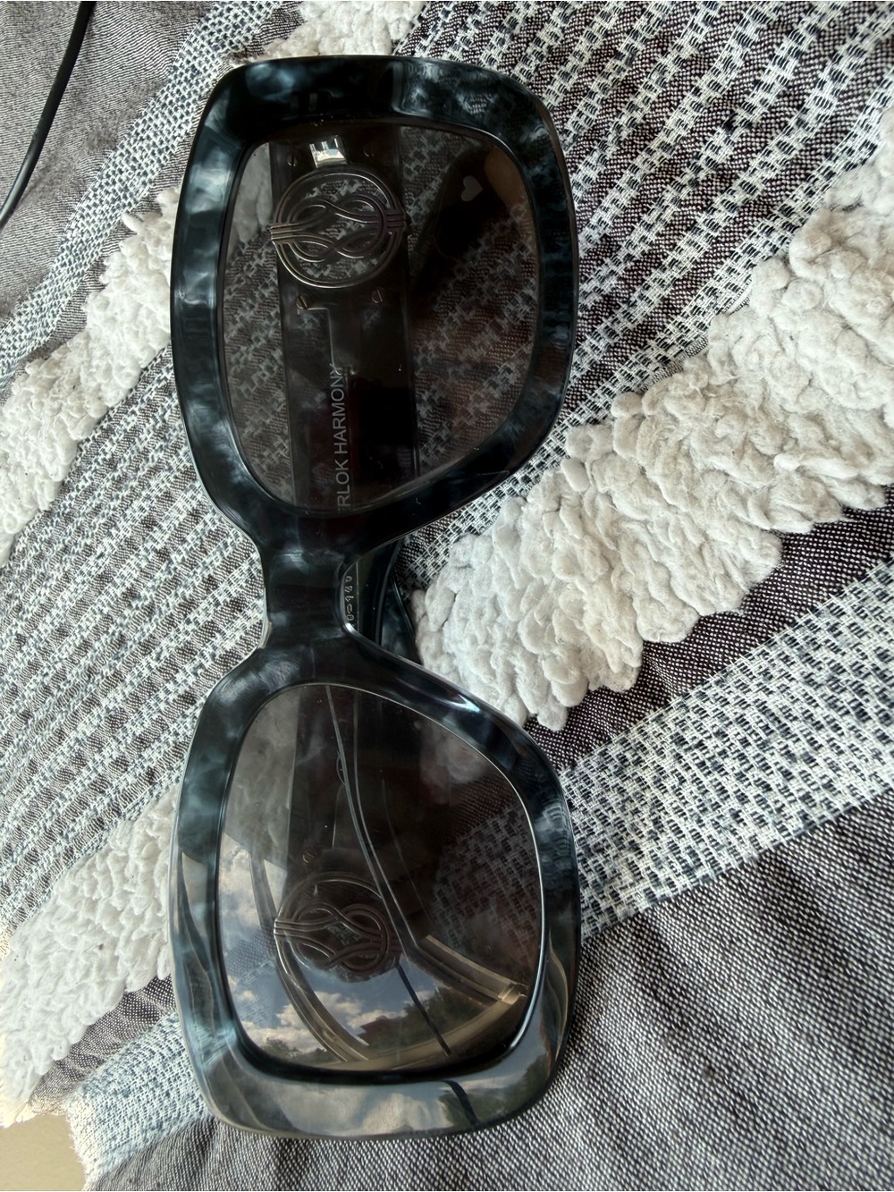 Brighton Gray Marble Square Sunglasses